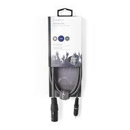 XLR-Audiokabel | XLR 3-pins male - RCA male | 1,5 m | Grijs