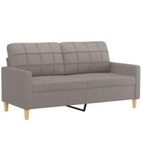 3-delige Loungeset met kussens stof taupe - thumbnail