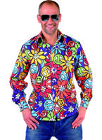 70's Blouse Hippie smile - thumbnail