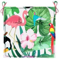 Tuinstoelkussens 6 st 40x40x3 cm stof meerkleurig - thumbnail