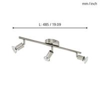 Eglo Led plafondspotBuzz rvs 3-lichts - 92597 - thumbnail