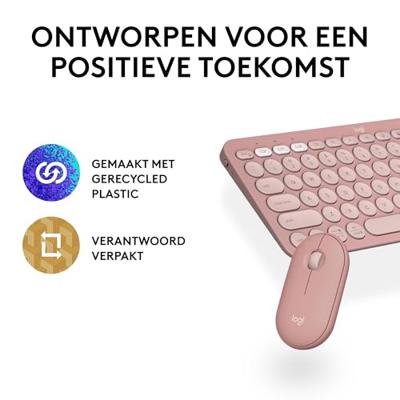 Logitech Pebble 2 Combo toetsenbord Inclusief muis RF-draadloos + Bluetooth QWERTY US International Logitech Pebble 2 Combo toetsenbord Inclusief muis RF-draadloos + Bluetooth QWERTY US International