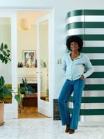 Vestje in parelmoer ribstof voor zwangerschap en borstvoeding ijsblauw - thumbnail