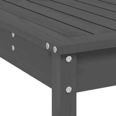 9-delige Tuinbarset massief grenenhout grijs