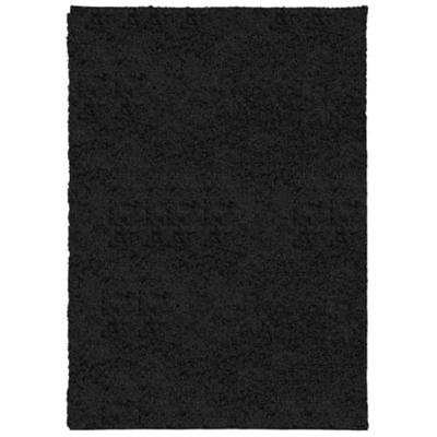 VidaXL Vloerkleed pamplona shaggy hoogpolig modern 120x170 cm zwart - thumbnail