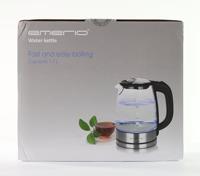 Emerio WK-119988 waterkoker 1,7 l Zwart, Roestvrijstaal 2200 W - thumbnail