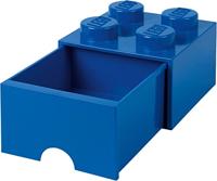 Room Copenhagen 5711938029425 LEGO lade 4 noppen, 1 vak, stapelbare doos, 4, 7 L, Blauw, 250 x 250 x 180 mm - thumbnail