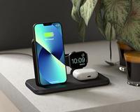 ZENS Aluminium Series 4 in 1 Stand Wireless Charger + Watch ZEDC15B/00 Inductielader Uitgangen Qi-standaard, USB-A Zwart - thumbnail