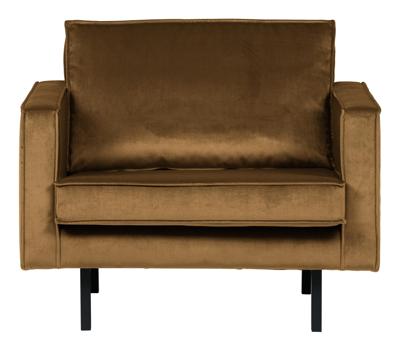 BePureHome Rodeo Fauteuil - Velvet - Honinggeel