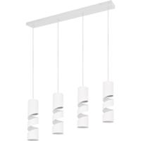 LED Hanglamp - Trion Meser - GU10 Fitting - 4-lichts - Rechthoek - IP20 - Mat Wit - Metaal - thumbnail