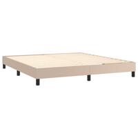 Boxspring met matras kunstleer cappuccinokleurig 180x200 cm - thumbnail