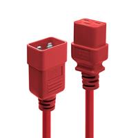 Lindy 30124 2m C19 stekker C20 stekker Rood electriciteitssnoer - thumbnail