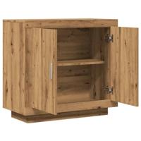 Dressoir 80x40x75 cm bewerkt hout artisanaal eikenkleur - thumbnail