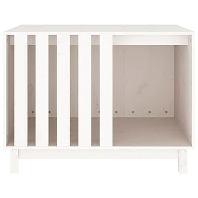VidaXL Hondenhok 90x60x67 cm massief grenenhout wit VidaXL Hondenhok 90x60x67 cm massief grenenhout wit