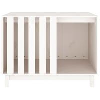 Hondenhok 90x60x67 cm massief grenenhout wit - thumbnail