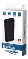 Ansmann PB212 Powerbank 10000 mAh Smart IC LiPo Micro-USB, USB-C, USB Zwart Statusweergave - thumbnail