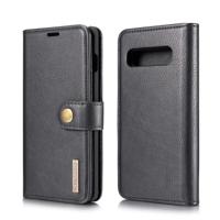 DG. MING Crazy Horse textuur Flip afneembare magnetische lederen Case voor Galaxy S10 Plus met houder & kaartsleuven & portemonnee (zwart) - thumbnail