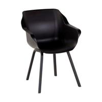 Hartman Tuinstoel 'Sophie' met armleuning, kleur Zwart - thumbnail