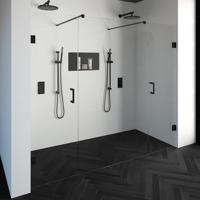 Niscabine XL Compleet Just Creating 240x200 cm 60/120/60 Mat Zwart Sanitop - thumbnail