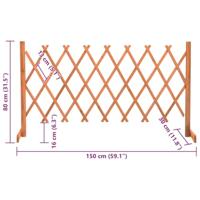 VidaXL Tuinlatwerk 150x80 cm massief vurenhout oranje - thumbnail