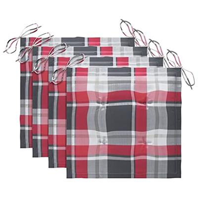 Tuinstoelen 4 st met kussens massief acaciahout