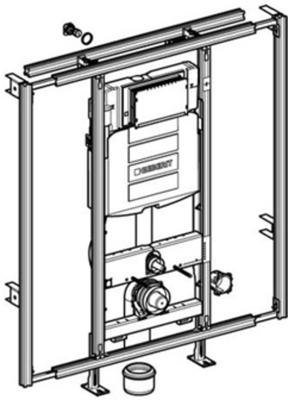 Geberit GIS easy Module voor wand wc Sigma inbouwreservoir 12cm in breedte verstelbaar 90-125cm UP320 442.021.00.5