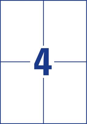 Etiket Avery Zweckform 3483 105x148mm A6 wit 400stuks