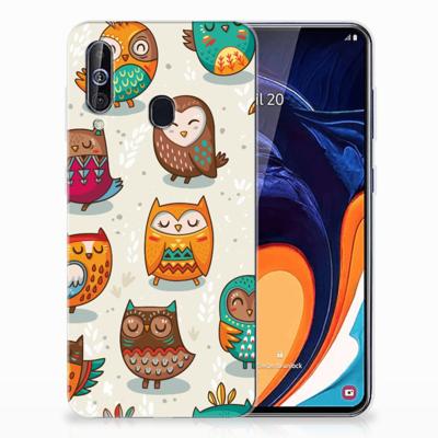Samsung Galaxy A60 TPU Hoesje Vrolijke Uilen Samsung Galaxy A60 TPU Hoesje Vrolijke Uilen