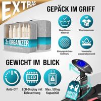 Reiskoffers Zwart 3-delig ABS met gratis accessoires - thumbnail
