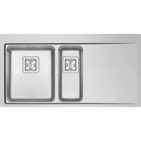 Spoelbak Uitstortgootsteen Van Marcke Titania 1.5B 100x52 cm RVS Go by Van Marcke - thumbnail