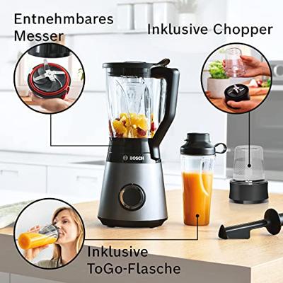 Bosch Haushalt VitaPower Serie 4 Blender 1200 W Zilver, Zwart