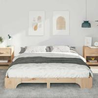 Bedframe met opslag Bruin 160 x 220 cm Massief grenenhout - thumbnail
