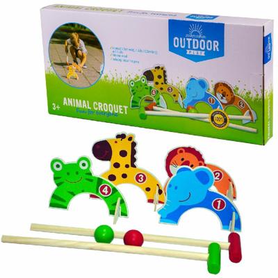 Outdoor Play houten dieren croquet