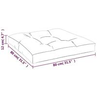 Palletkussen bladpatroon 80x80x12 cm stof - thumbnail