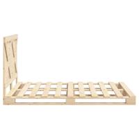 Bedframe met hoofdbord massief grenenhout 100x200 cm - thumbnail
