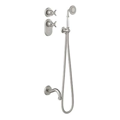 Badkraan Tres Clasic Thermostatisch Inbouw Incl. Handdouche RVS Tres