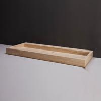 Wastafel Forzalaqua Palermo Travertin Gezoet Met Kraangat Beige 100,5x51,5x9 cm - thumbnail