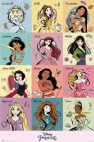 Poster Disney - Princess Brush Strokes 61x91,5cm - thumbnail