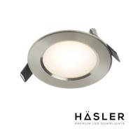Häsler Inbouwspot Comarruga Incl. Fase Aansnijding Dimbaar 9.2 cm 4 Watt Warm Wit RVS Set - Set 1 Spot - thumbnail