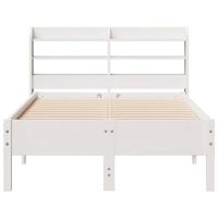 Bedframe zonder matras massief grenenhout wit 75x190 cm - thumbnail