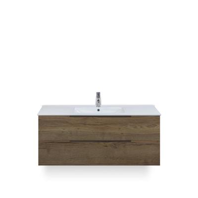 Seville Badmeubelset 120 cm - 2 laden Tabacco Edge greep - Wastafel Enjoy Enkel