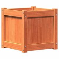 VidaXL Plantenbak 40x40x40 cm massief grenenhout wasbruin - thumbnail