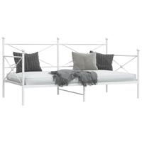 Slaapbank zonder matras 100x190 cm staal wit - thumbnail