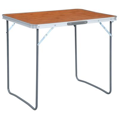 VidaXL Campingtafel inklapbaar met metalen frame 80x60 cm VidaXL Campingtafel inklapbaar met metalen frame 80x60 cm
