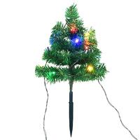 VidaXL Tuinpadkerstbomen 6 st met meerkleurige led&apos;s 45 cm pvc - thumbnail