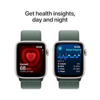 Apple Watch SE (2024) GPS 44 mm Aluminium kast Sport Loop Zeegroen - thumbnail