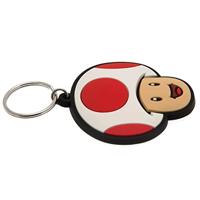 Super Mario Rubber Keychain Toad 6 cm - thumbnail