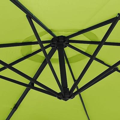 VidaXL Wandparasol met leds 290 cm appelgroen
