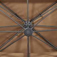 Zweefparasol met dubbel dak 400x300 cm taupe - thumbnail