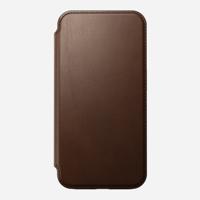 Nomad Modern lederen folio iPhone 15 Pro - Rustic Brown - thumbnail